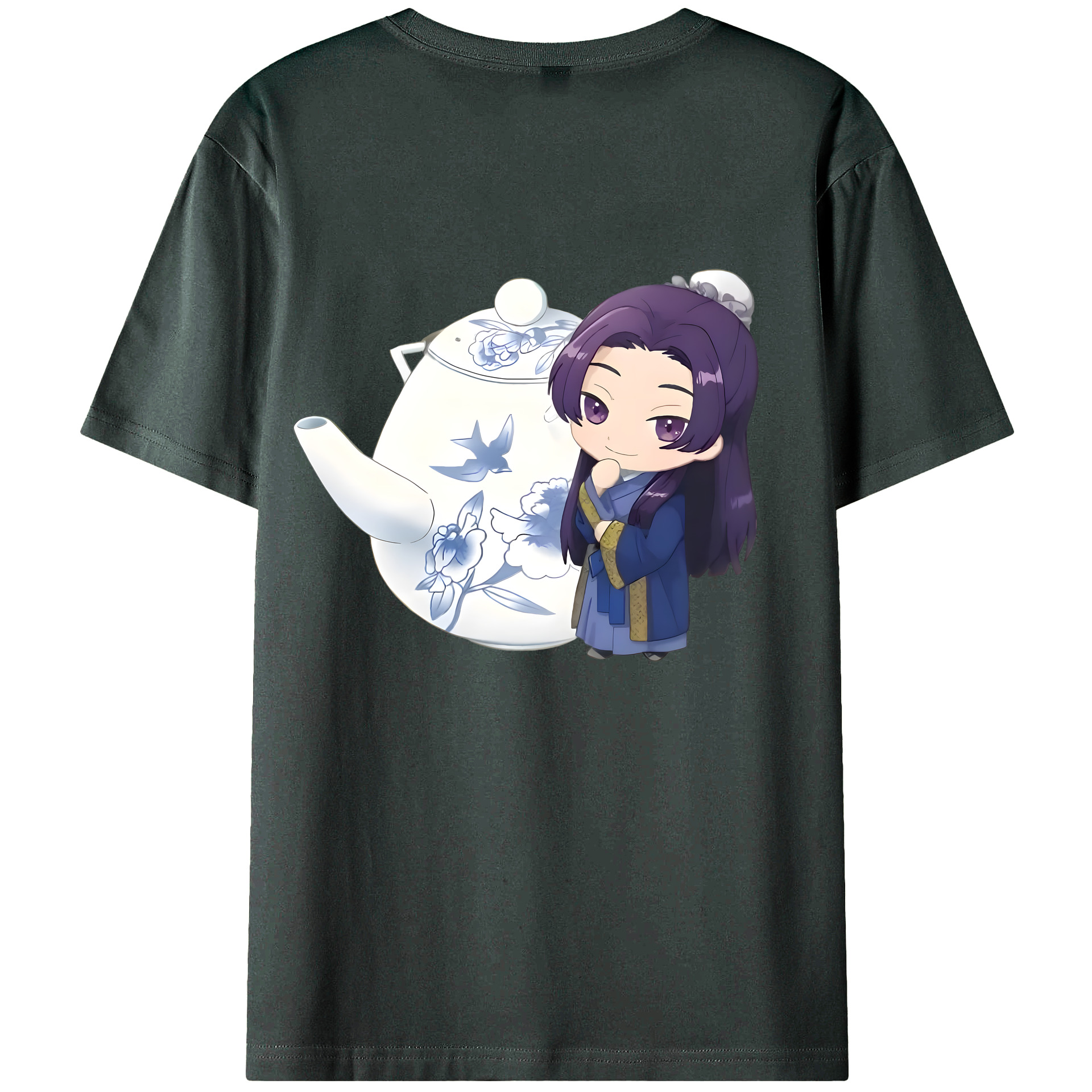 （画像用） 薬屋のひとりごと The Apothecary Diaries 綿100％ メンズ半袖Tシャツ（バックプリント） 通気性